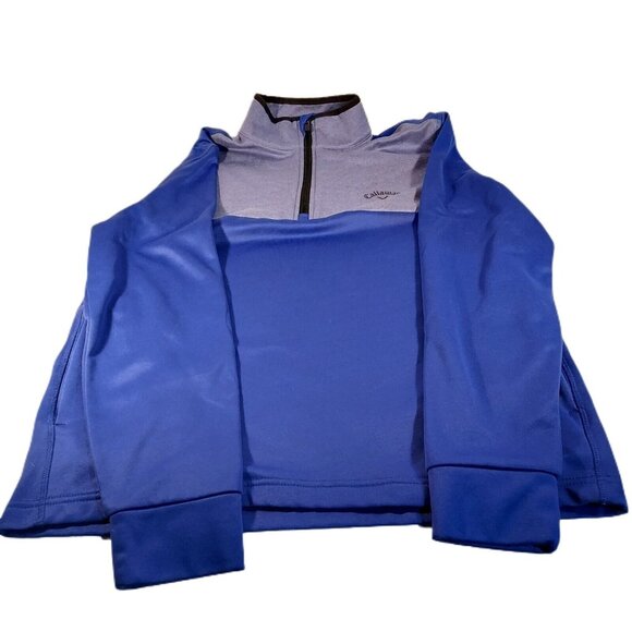 Golf Pullover Callaway Sweater Mens Medium Sweatshirt Quarter Zip with Pockets - Picture 3 of 8